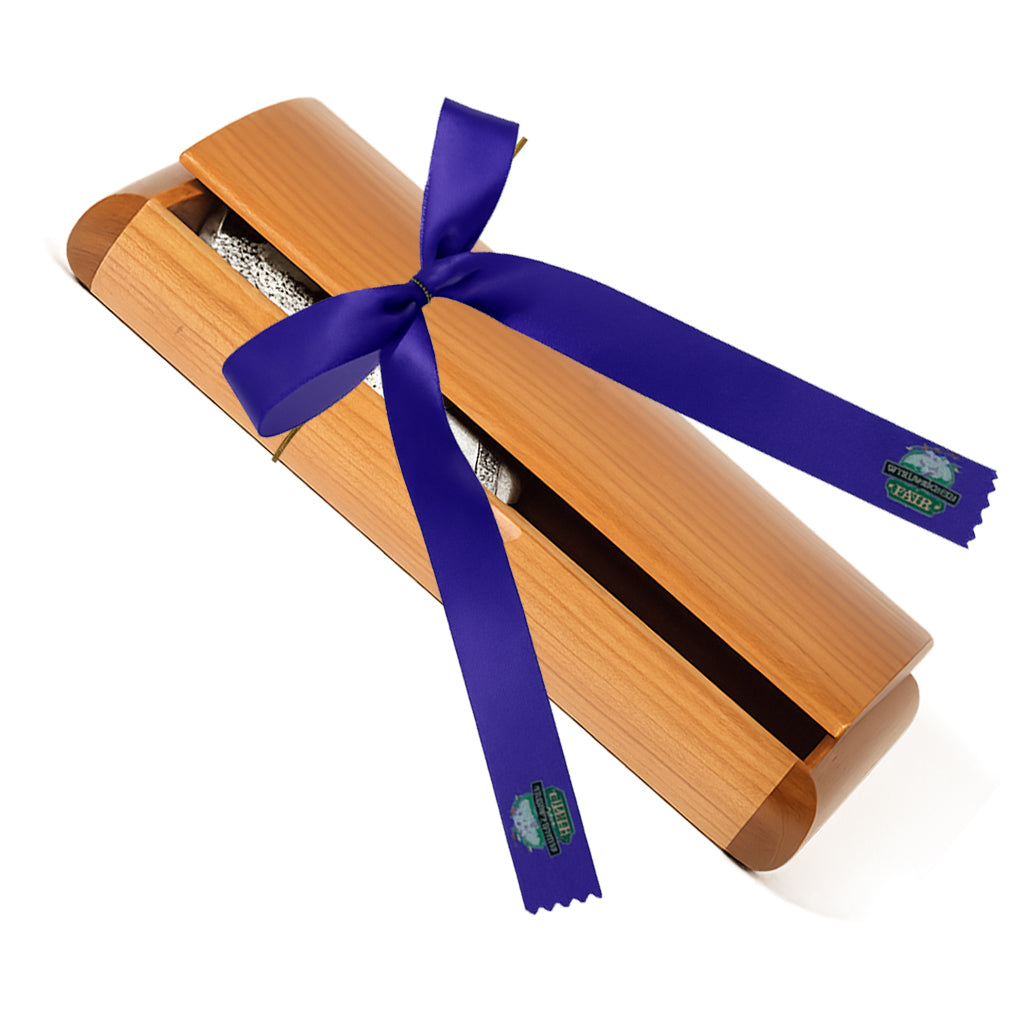 Sublimated and Hot Stamp Satin Gift Bows With Gold Elastic
