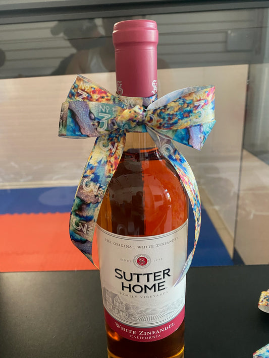 FULL COLOR PRINTED WINE BOTTLE BOWS