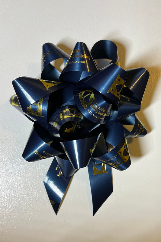 ONE COLOR PRINTED ACETATE RIBBON STAR BOW