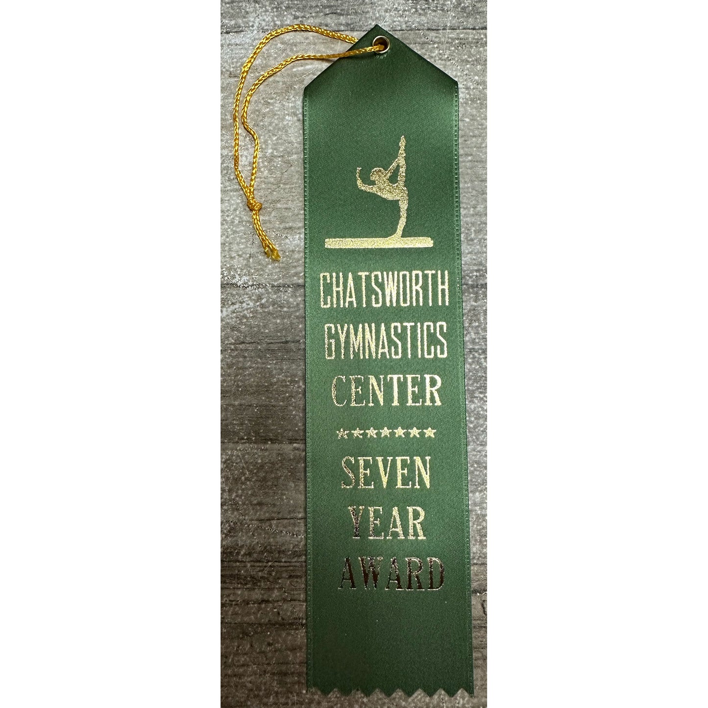 2"x 8" CUSTOM AWARD RIBBON WITH EYELET, STRING AND EVENT CARD