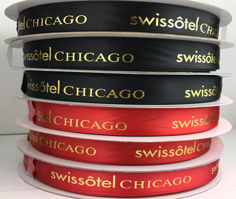 3/8" Satin Printed Ribbon By The Roll