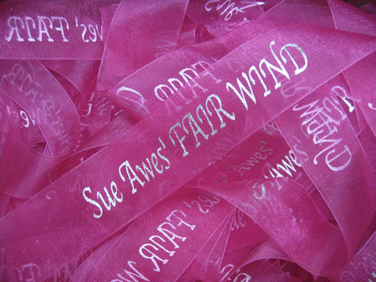 7/8" Organza Printed Ribbon By The Roll