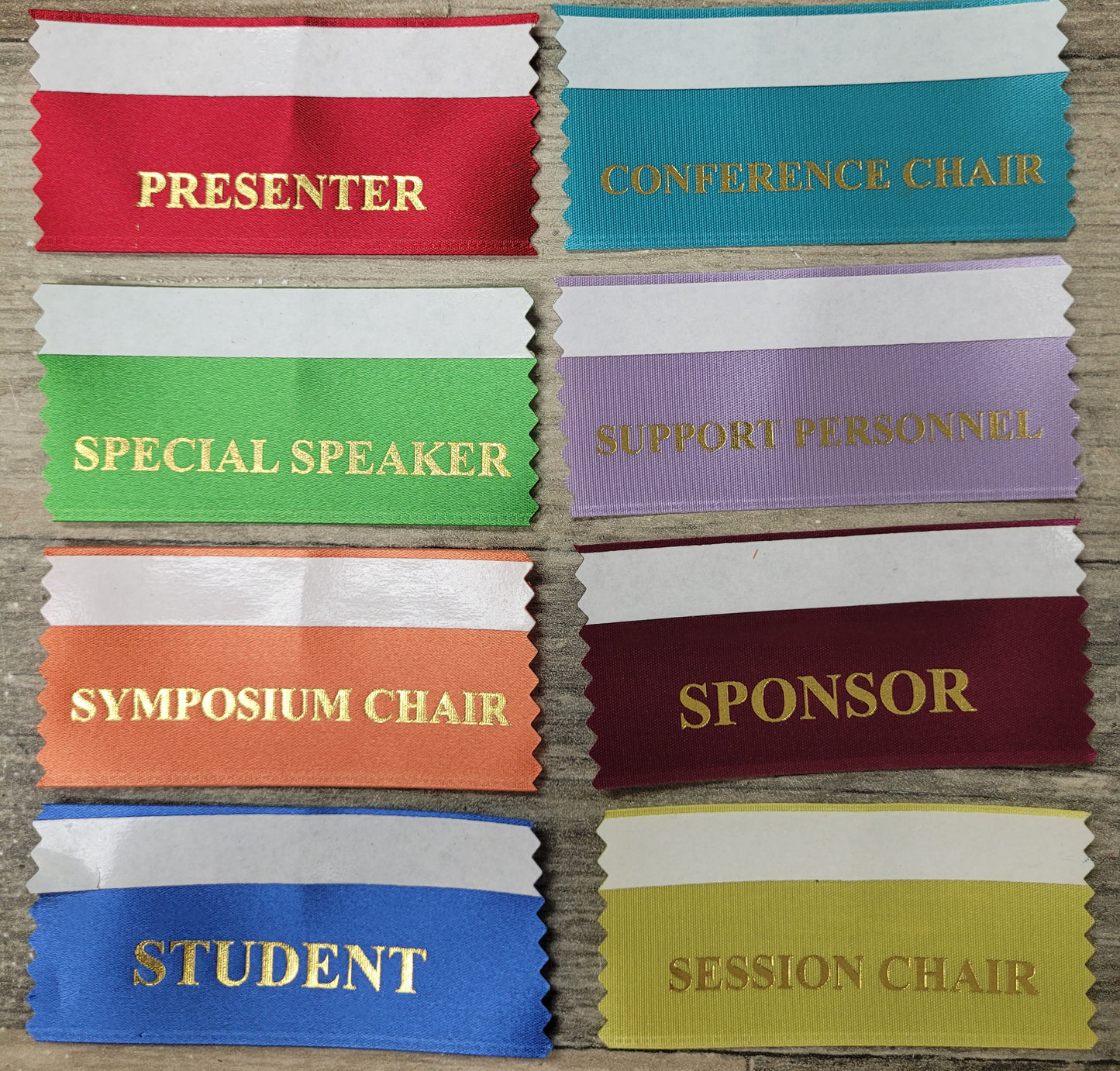 Custom Name Badge Ribbon - One Color 1-5/8" Width