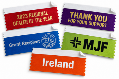 Custom One-Color Hot Stamp Name Badge Ribbons