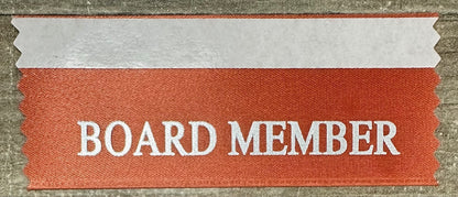 Custom Name Badge Ribbon - One Color 2" Width