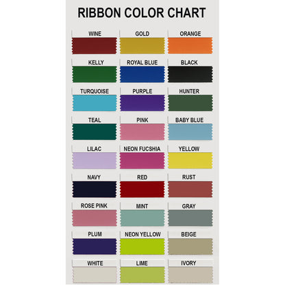 Custom Name Badge Ribbon - One Color 1-5/8" Width