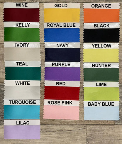 Custom Name Badge Ribbon - One Color 2" Width