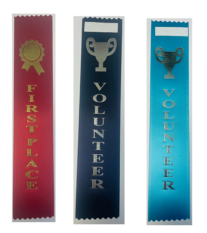 Custom Award Ribbon - One Color 2" Width