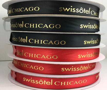 7/8" Satin Printed Ribbon By The Roll