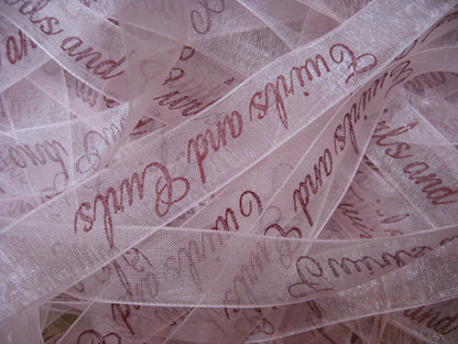 5/8" Organza Printed Ribbon By The Roll