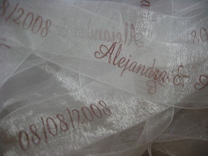 5/8" Organza Printed Ribbon By The Roll