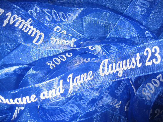 5/8" Organza Printed Ribbon By The Roll