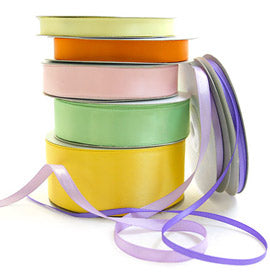 Unprinted 3/8th or 5/8" Single Face Satin Ribbon